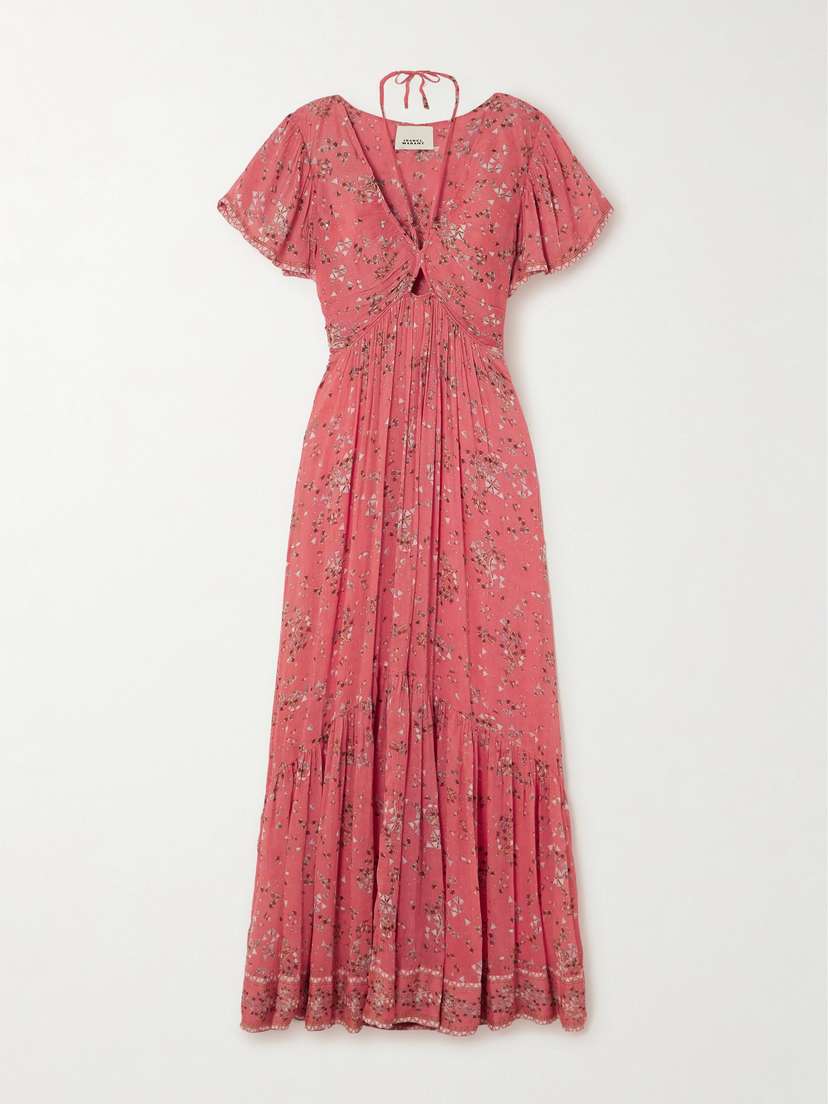 Isabel Marant Agathe Tiered Floral-print Cotton And Silk-blend Crepon Maxi Dress
