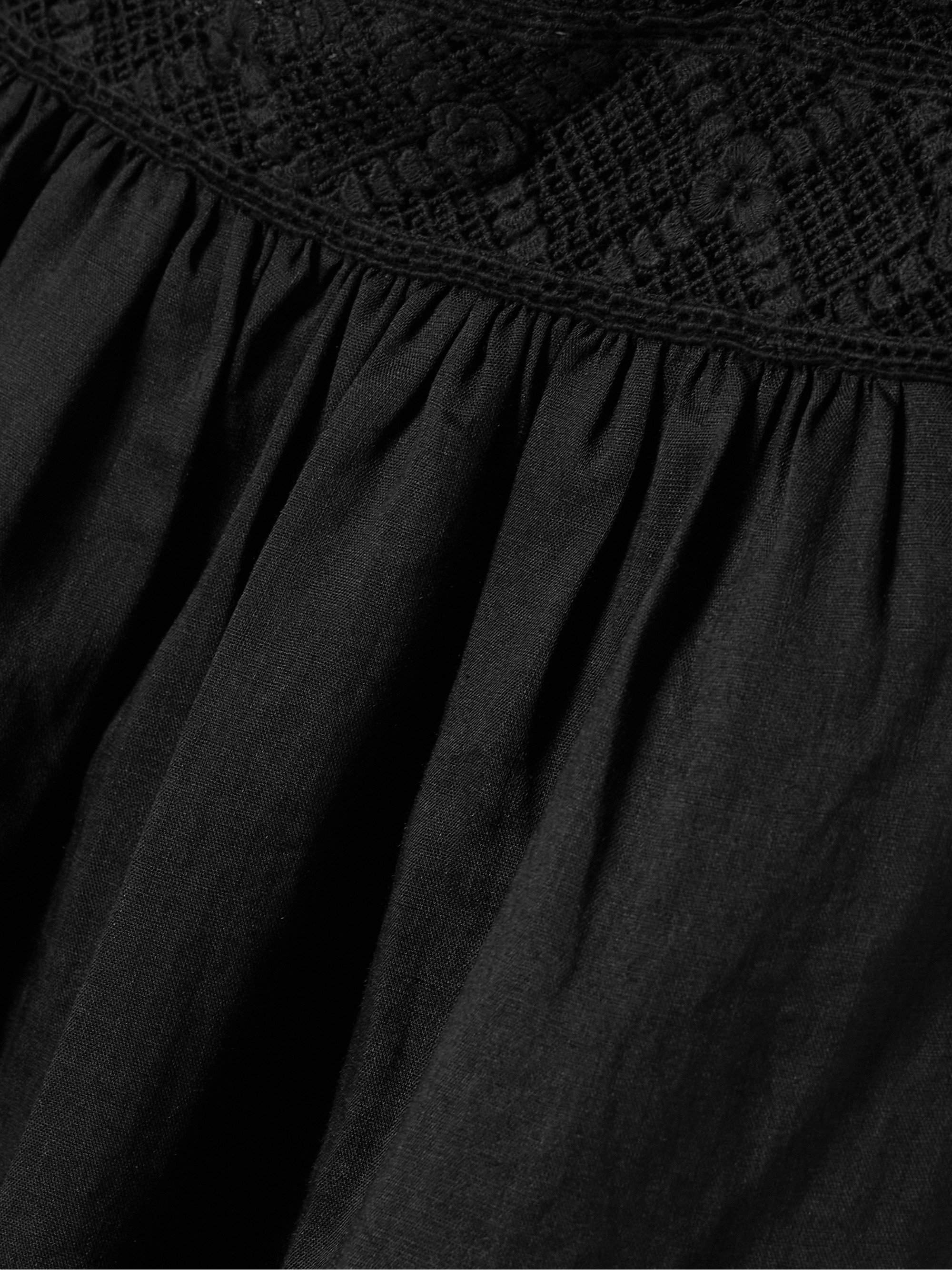 Dôen Almadia crochet-trimmed ramie mini dress