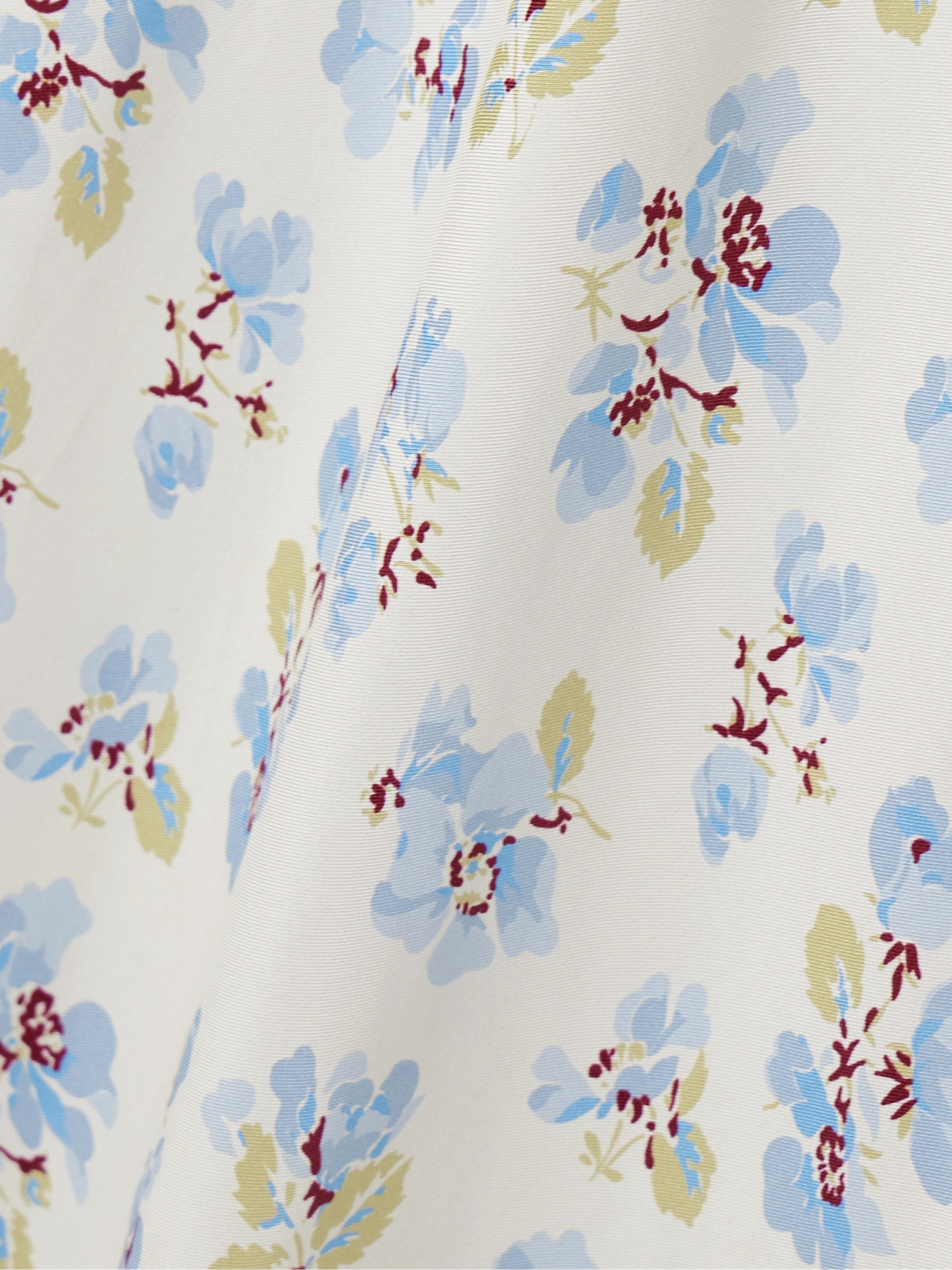 Dôen Sandia ruffled floral-print silk-blend twill midi dress thumbnail