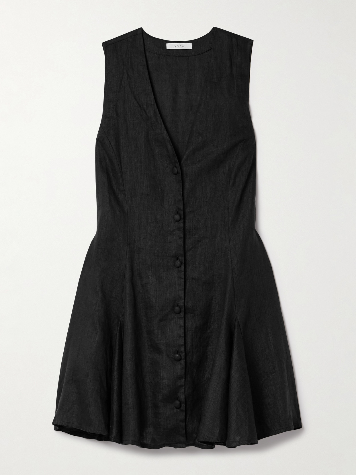 DÔEN - Aubrey Linen Mini Dress - Black
