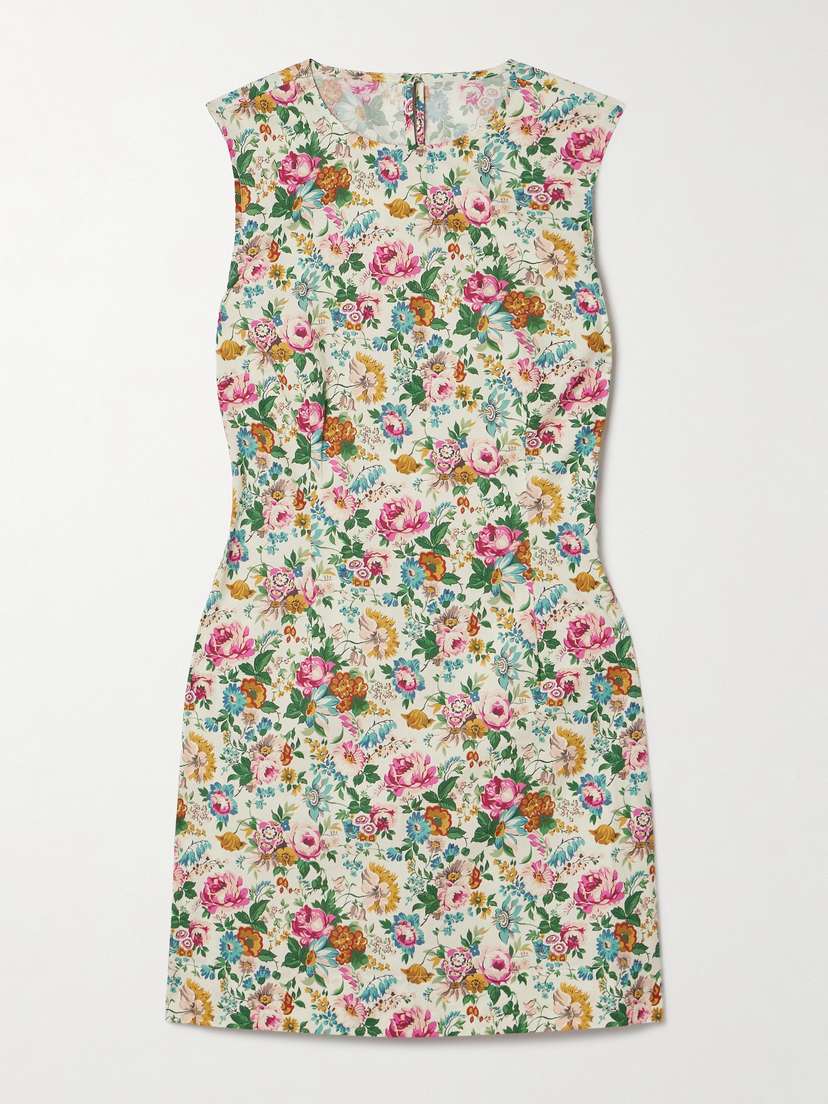 DÔEN Adele Floral-print Cotton-poplin Mini Dress