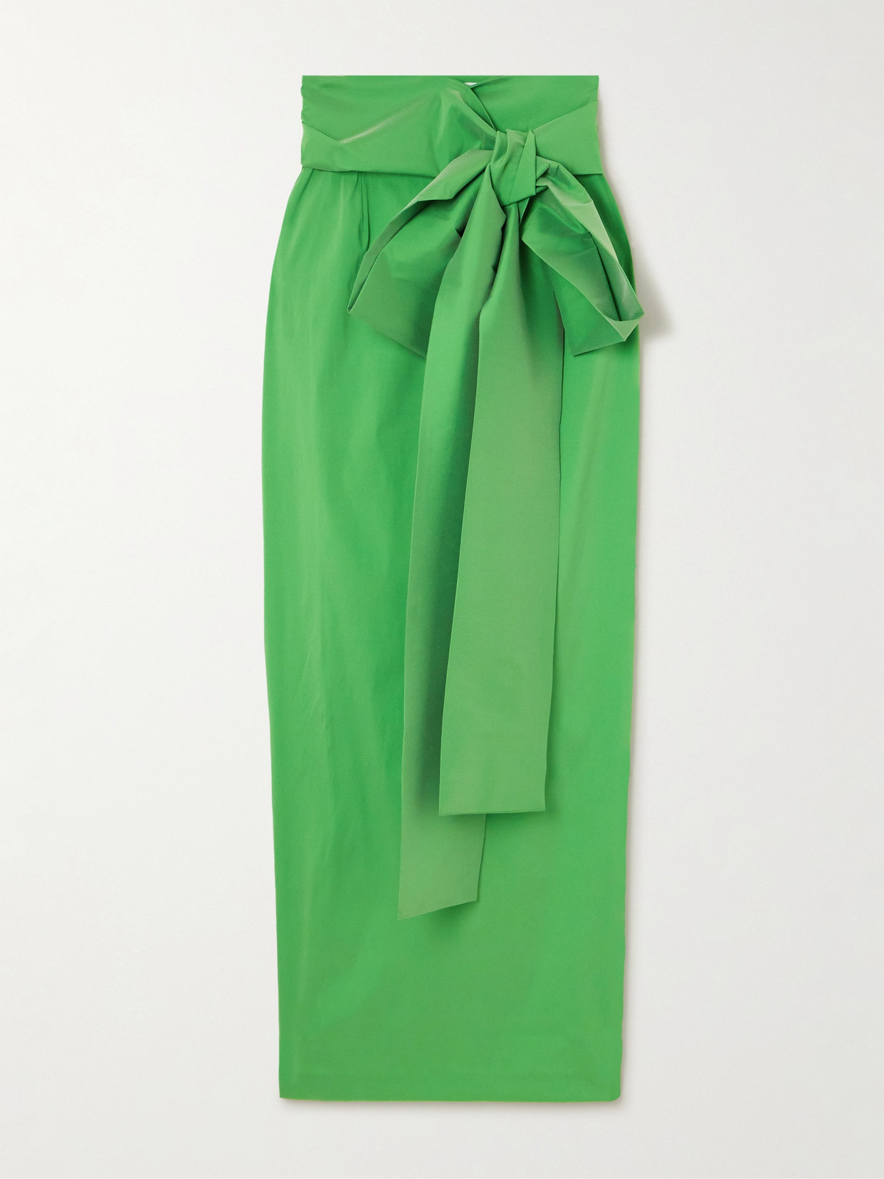 Shop Bernadette Bernard Taffeta Maxi Skirt In Green