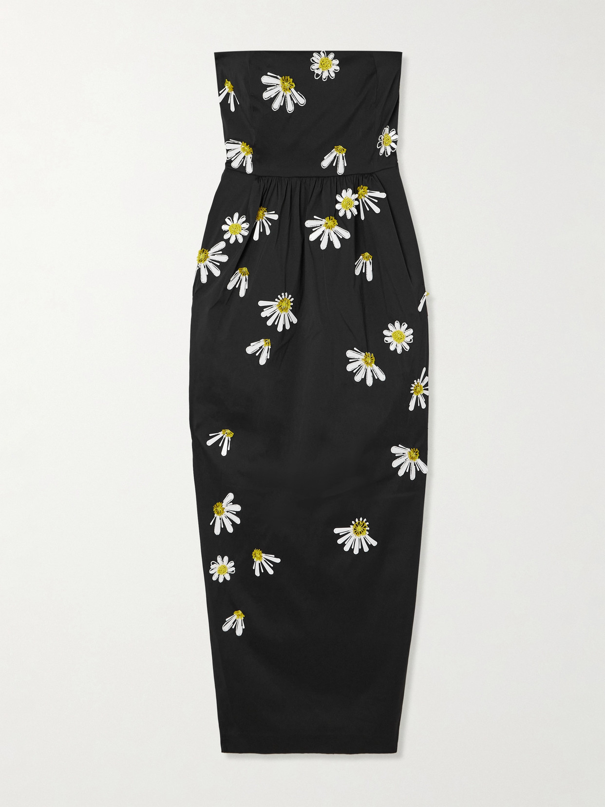 BERNADETTE - Lena Strapless Embellished Taffeta Maxi Dress - Black