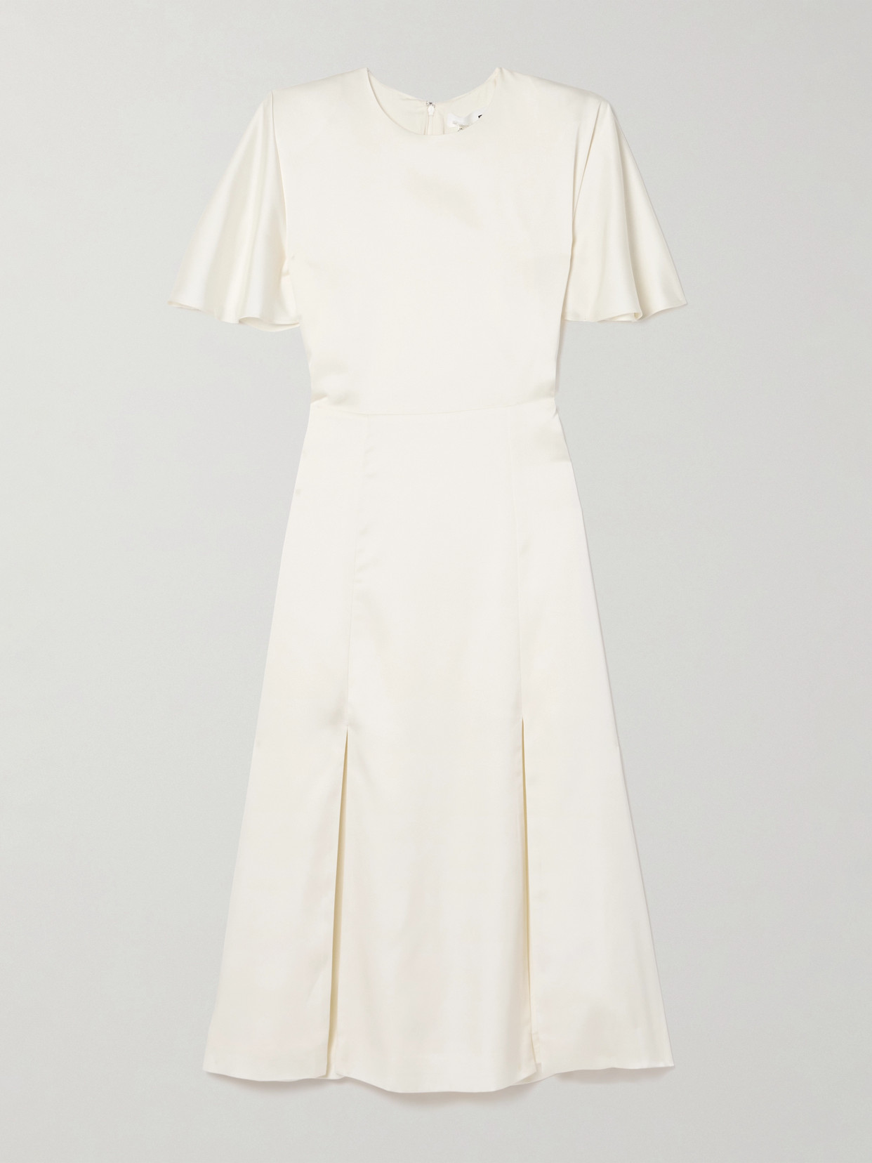 Rotate Birger Christensen Satin Midi Dress In White