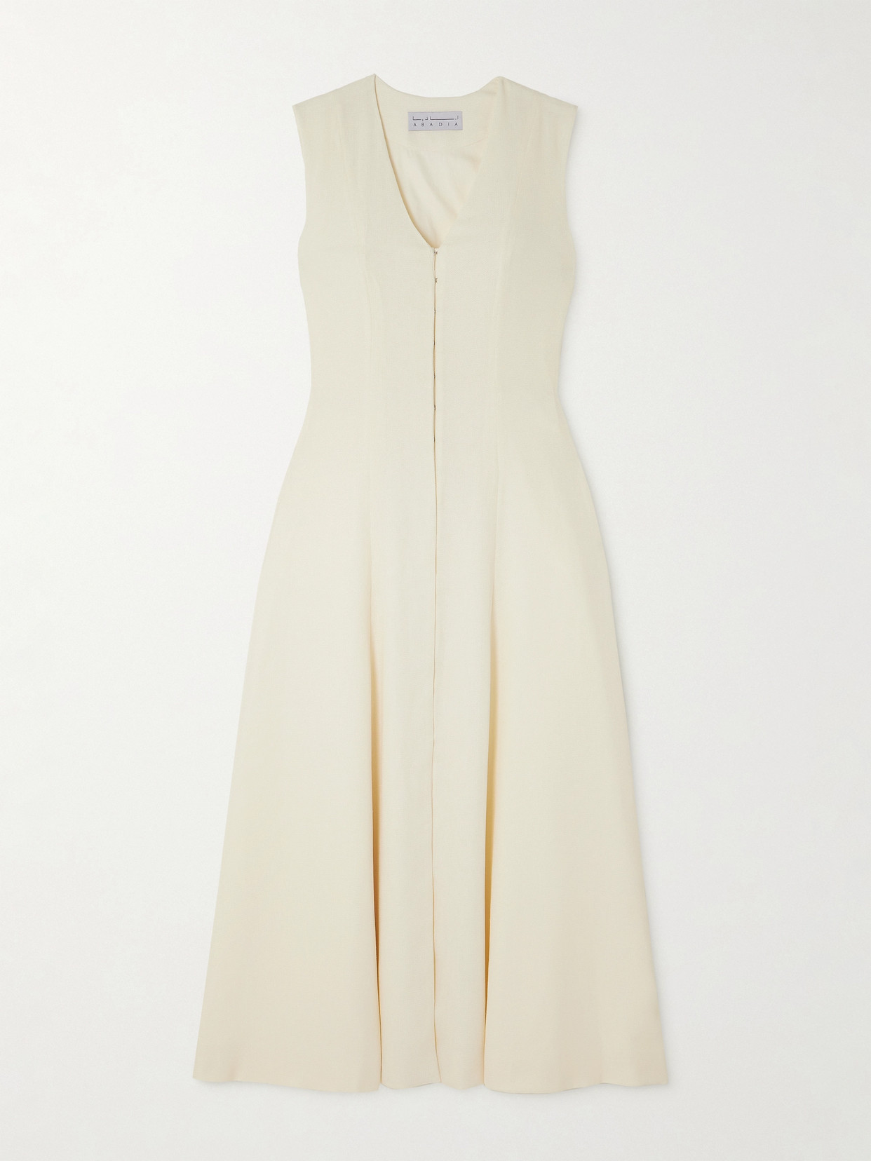 Abadia Knitted Midi Dress In Cream