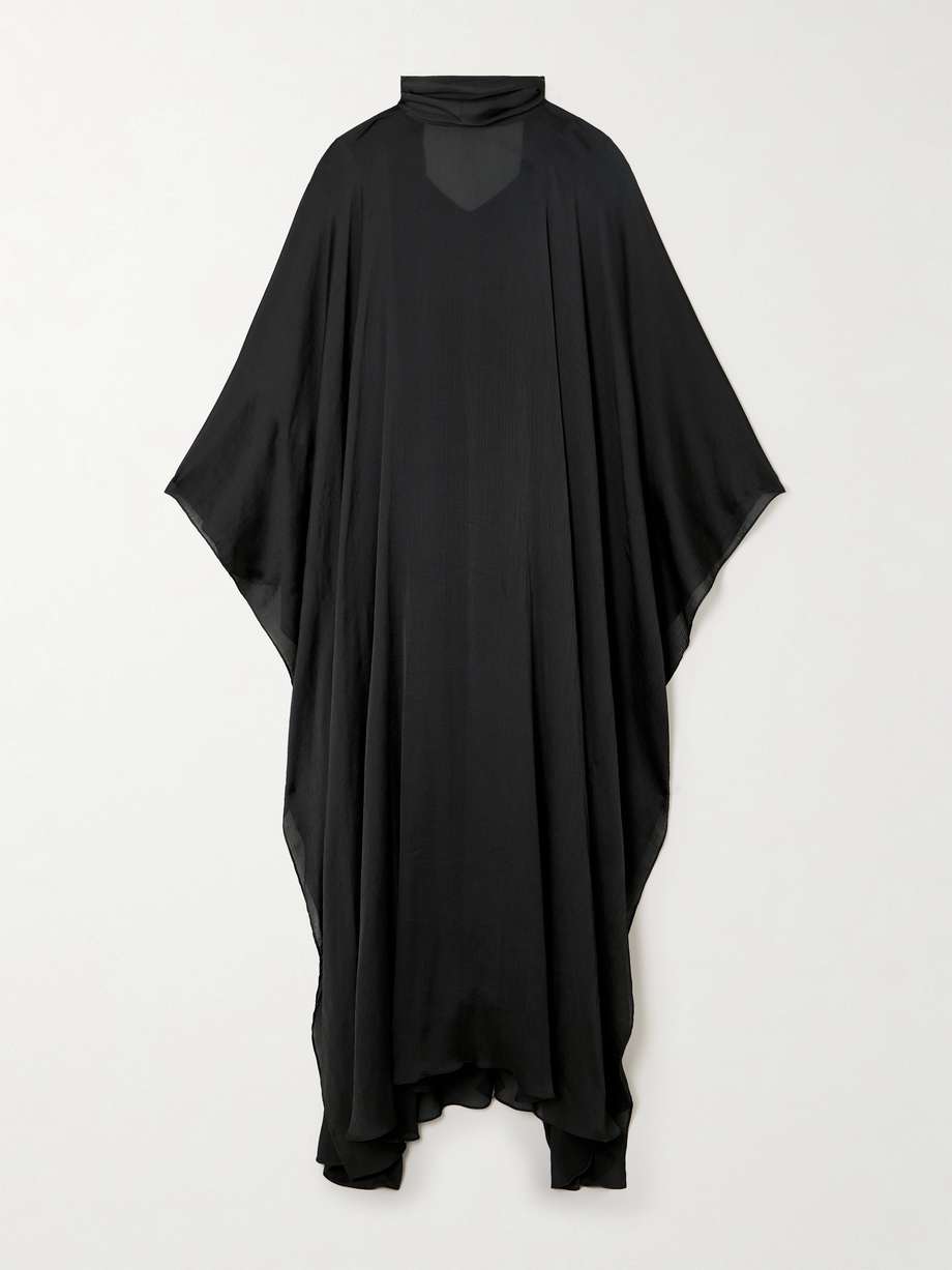 crinkled-voile maxi dress