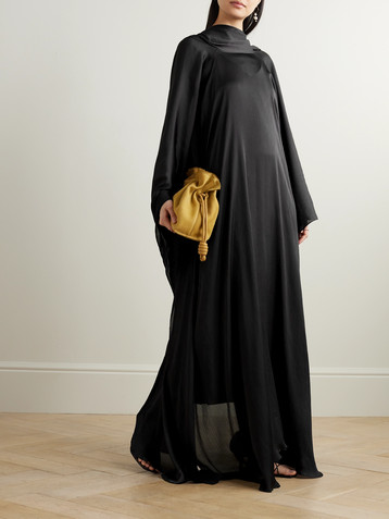 Abadia Crinkled-voile maxi dress