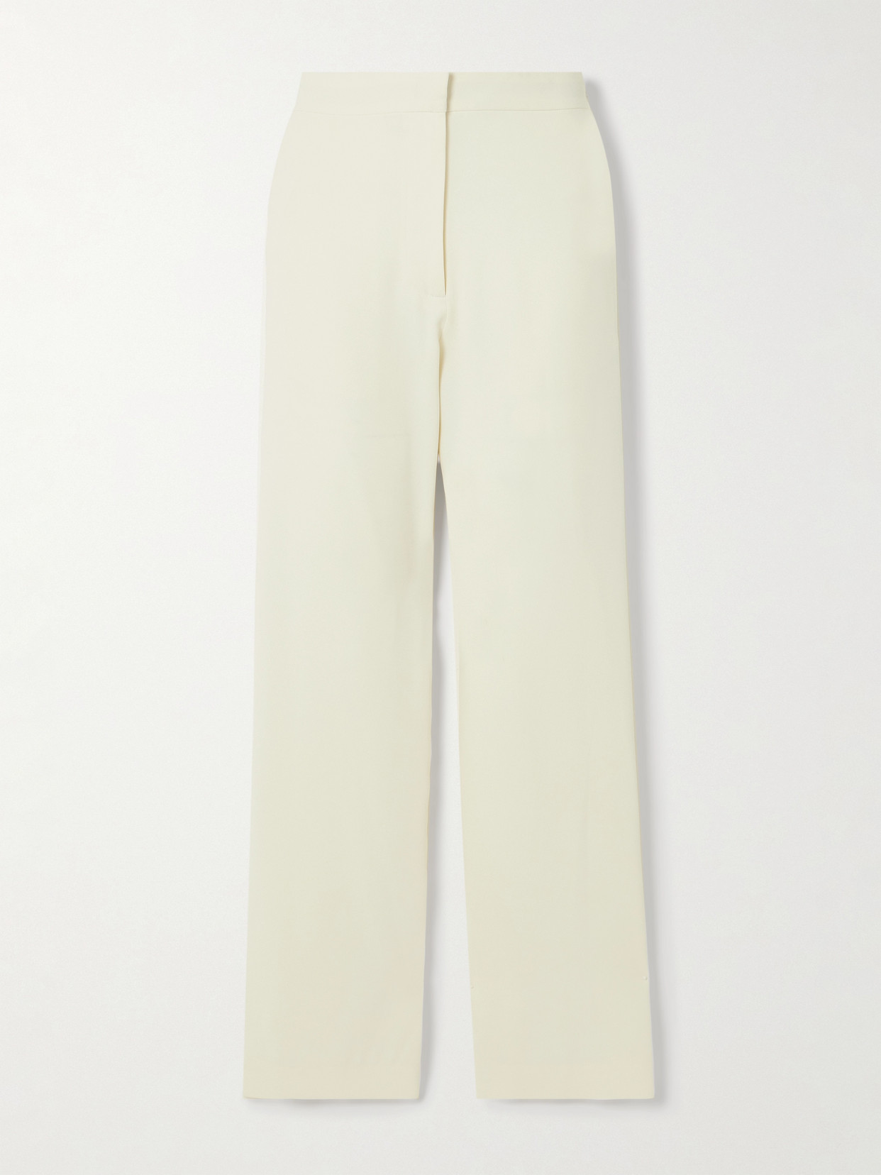 Abadia Crepe Straight-leg Trousers In White