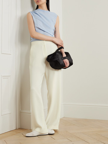 Abadia Crepe straight-leg pants