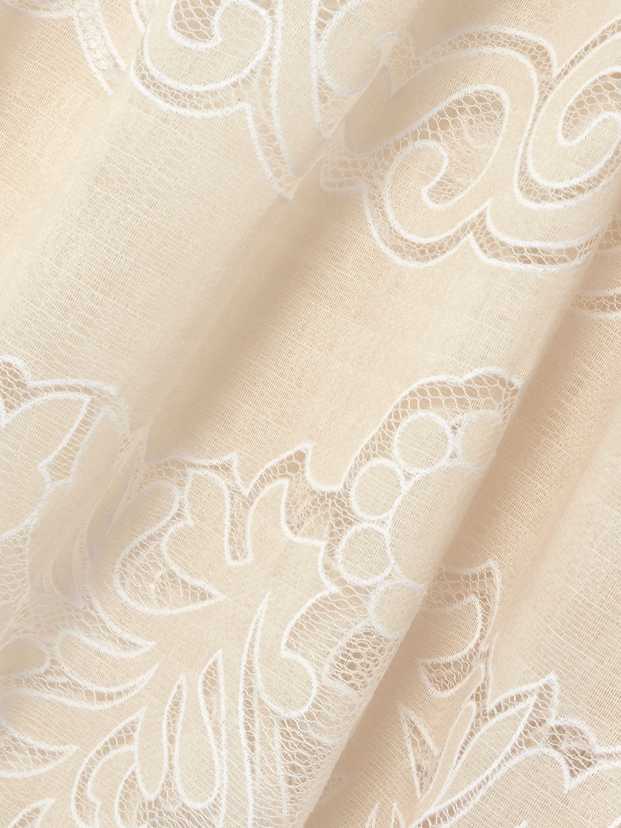 Borgo De Nor Cordelia Lace And Voile Maxi Dress In White
