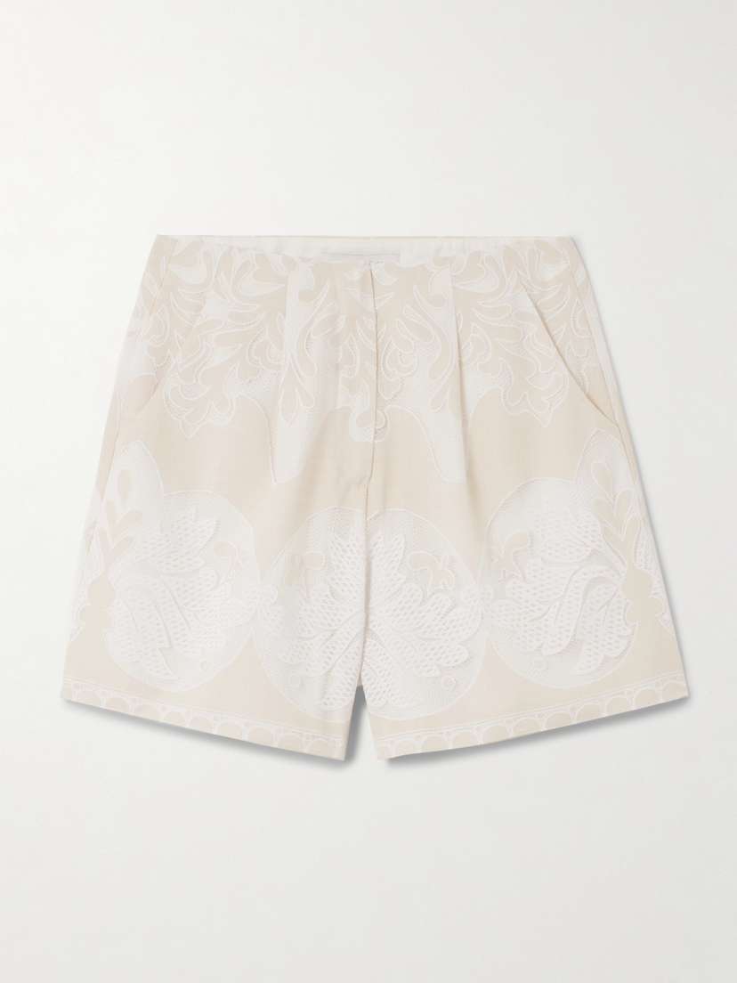 Borgo de Nor Gwen Lace And Voile Shorts