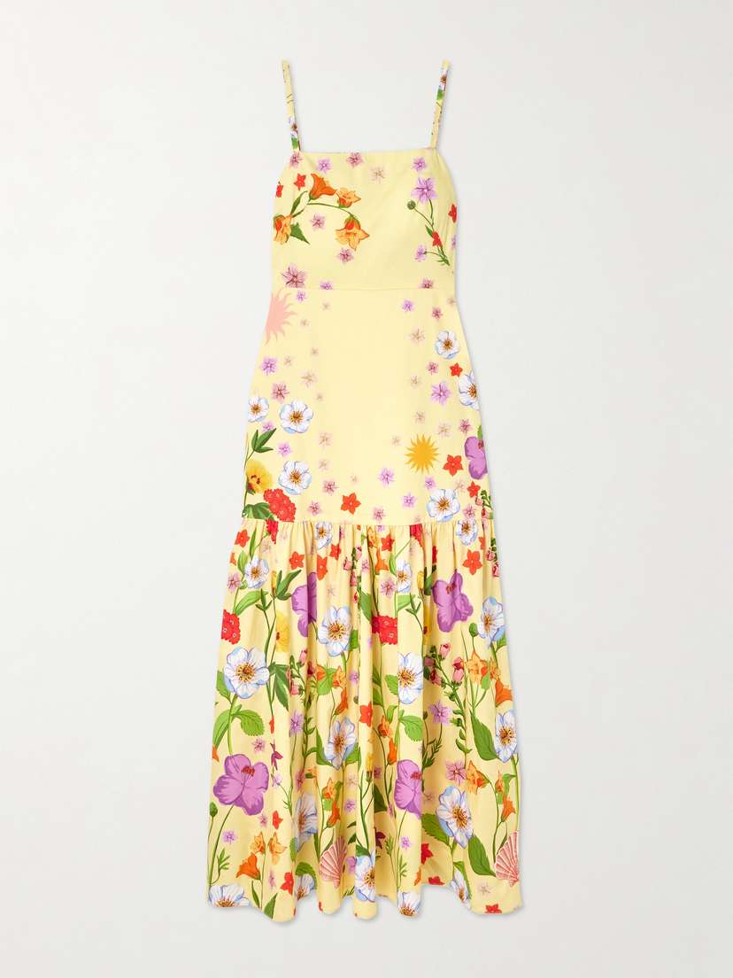 Borgo de Nor Cordiela Floral-print Cotton Maxi Dress