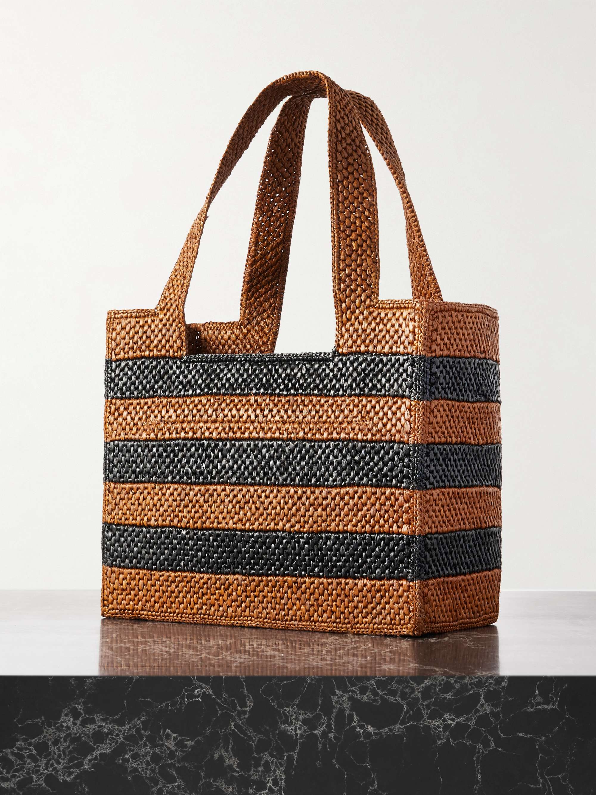 LOEWE + Paula's Ibiza embroidered raffia tote