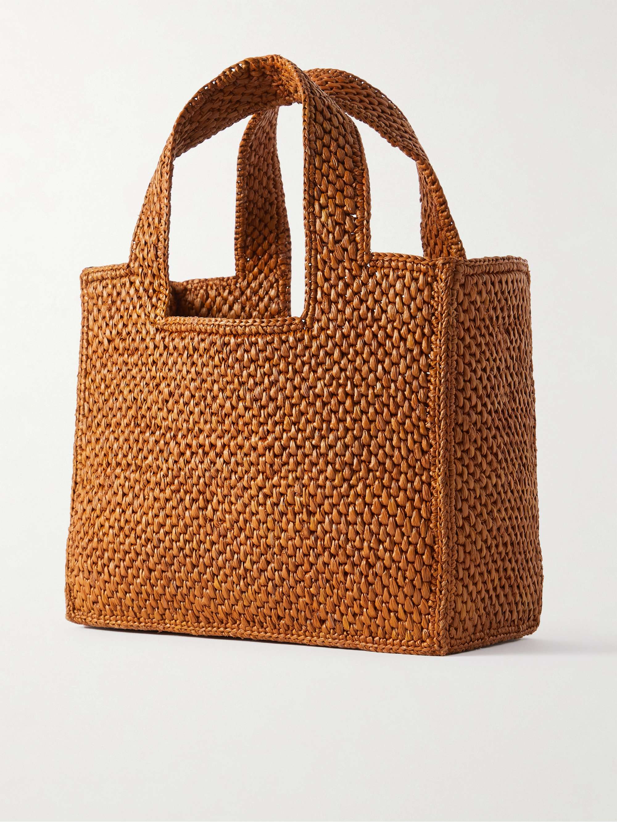 LOEWE + Paula's Ibiza embroidered raffia tote