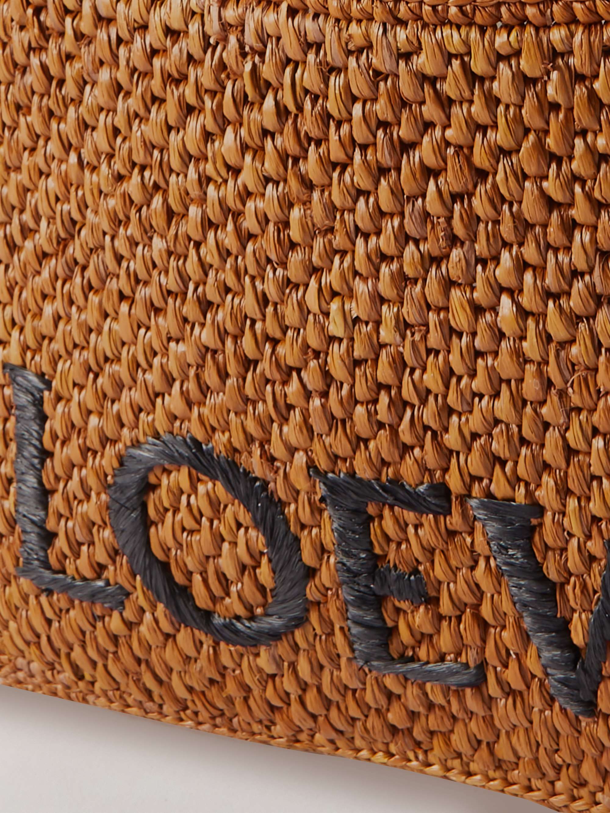 LOEWE + Paula's Ibiza embroidered raffia tote