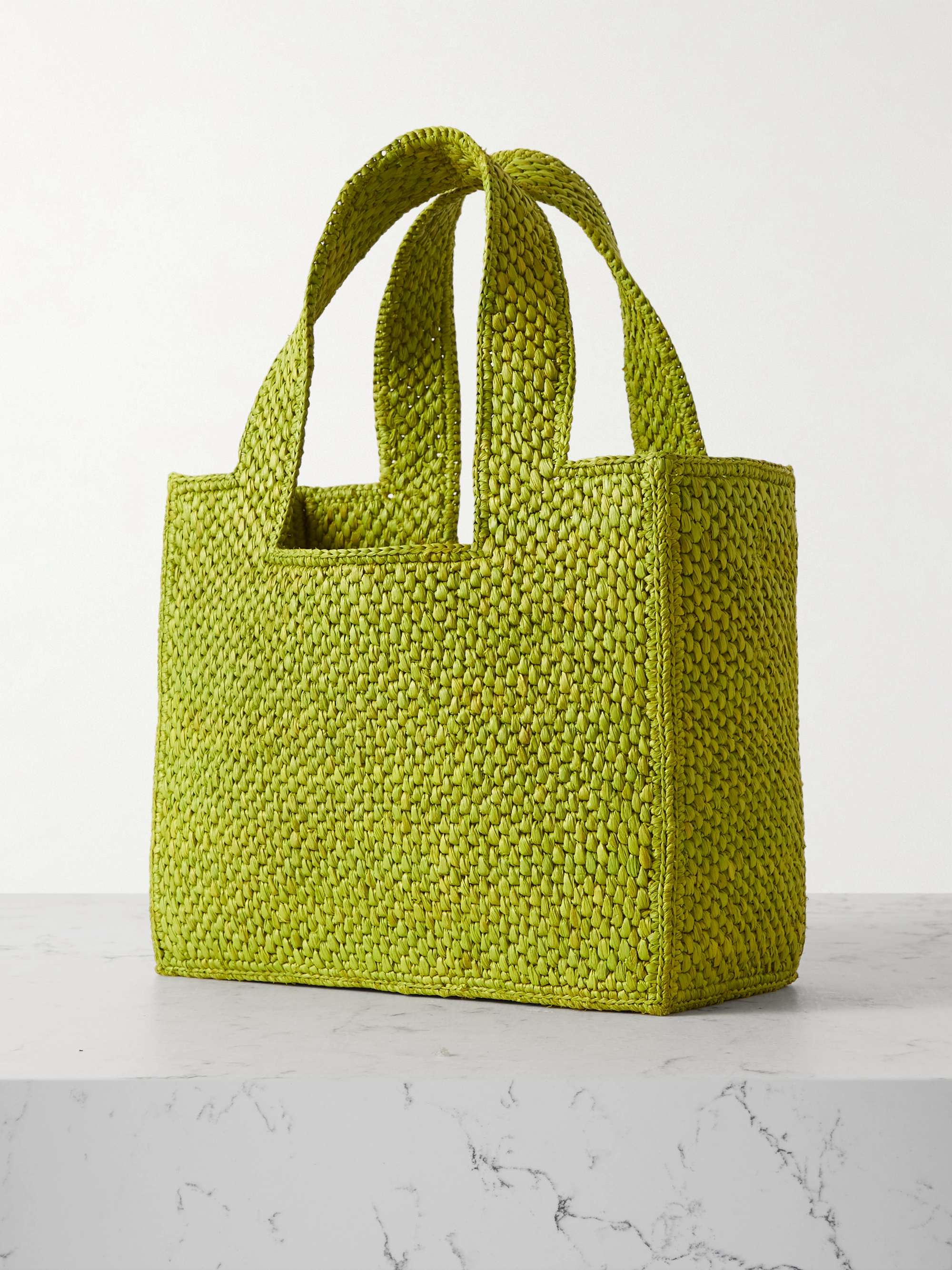 LOEWE + Paula's Ibiza embroidered raffia tote