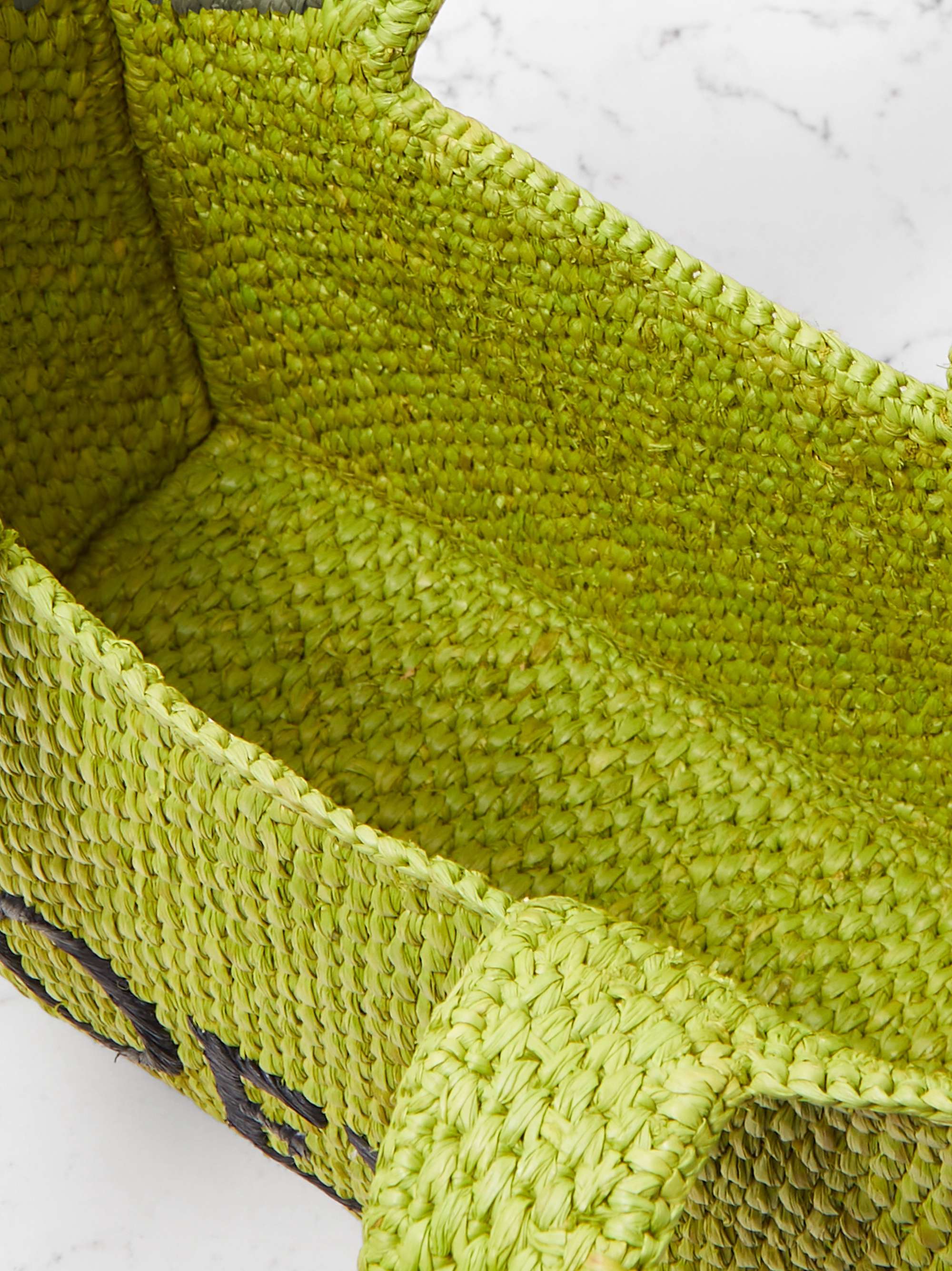 LOEWE + Paula's Ibiza embroidered raffia tote