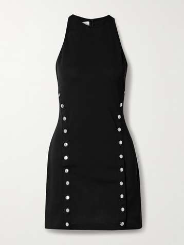 Fleur knit mini dress/BLACK -ANDMARY-