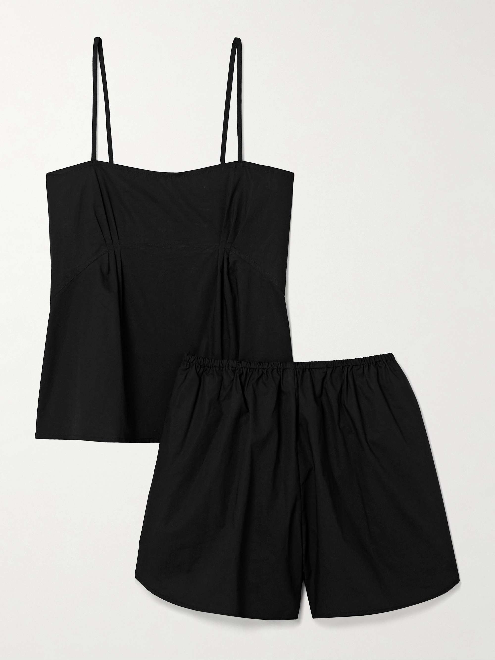 DEIJI STUDIOS Pintucked organic cotton-poplin tank and