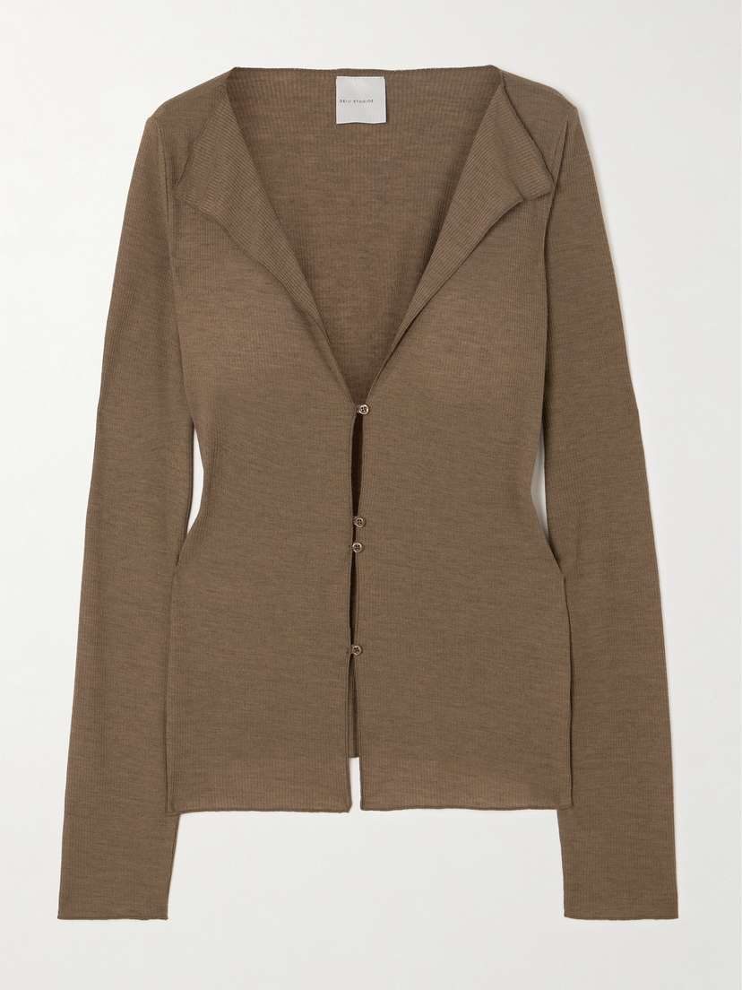 Deiji Studios Recycled Ribbed-knit Cardigan