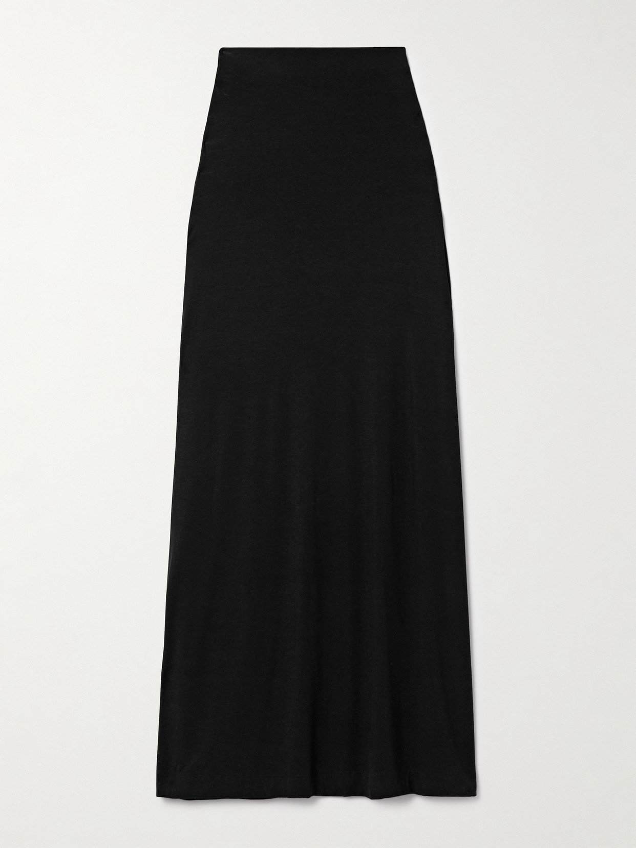 Leset Julien Stretch-modal And Cashmere-blend Maxi Skirt In Black