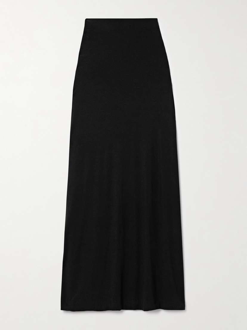 LESET Julien Stretch-modal And Cashmere-blend Maxi Skirt