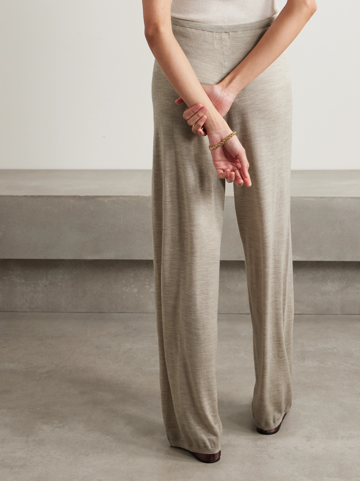Leset James Wool Track Pants In Neutrals