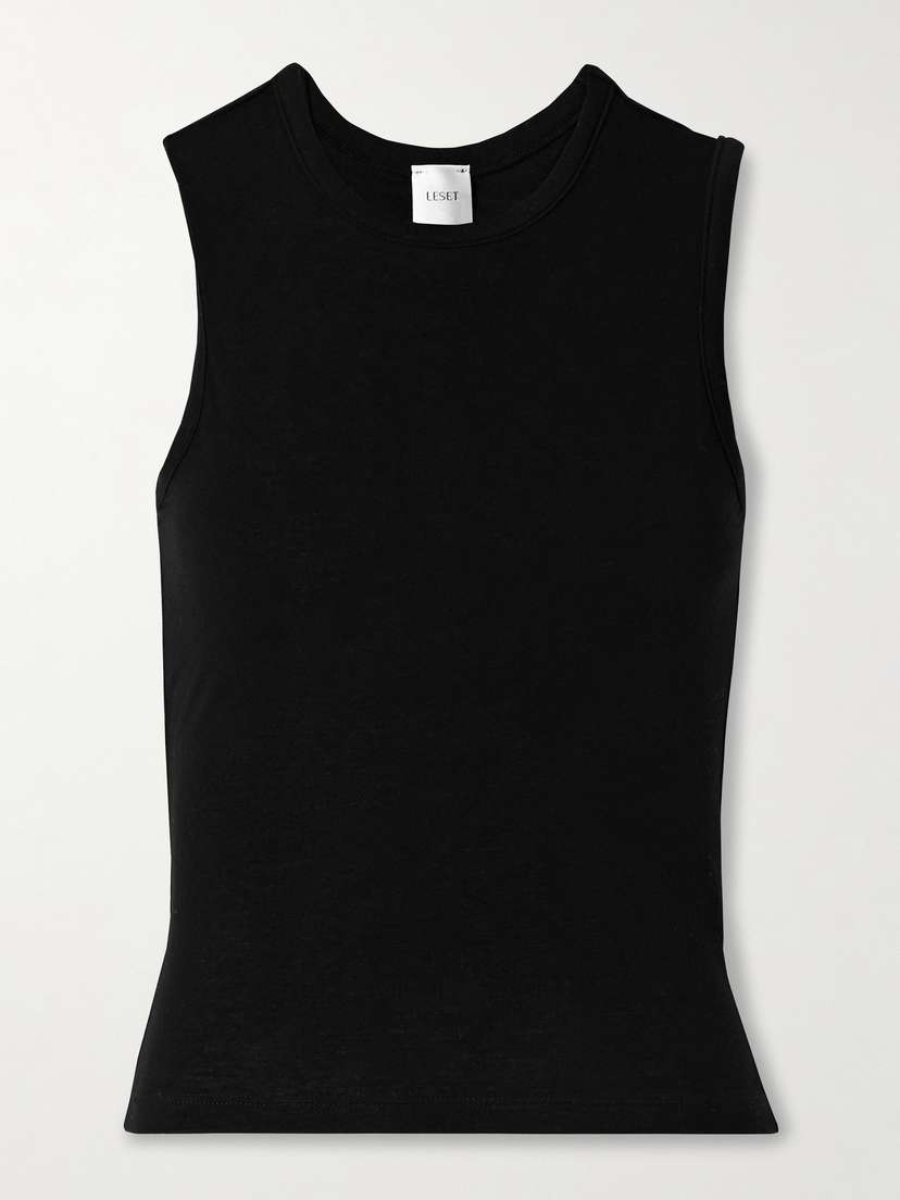 LESET Julien Stretch-modal And Cashmere-blend Tank - x large