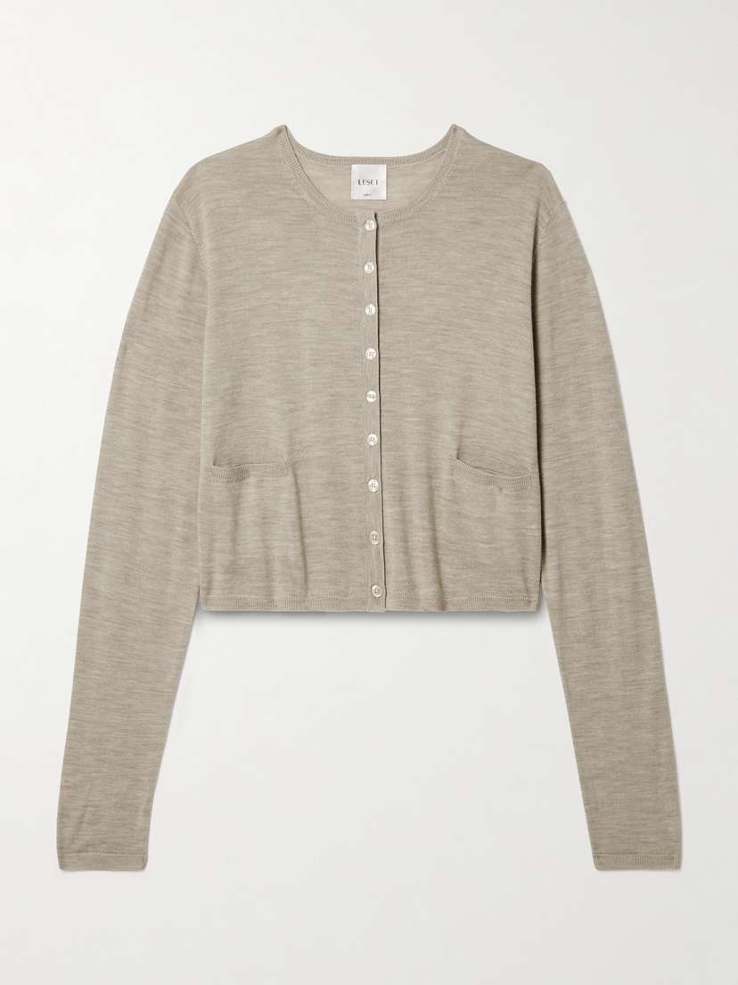 LESET James Cropped Wool Cardigan