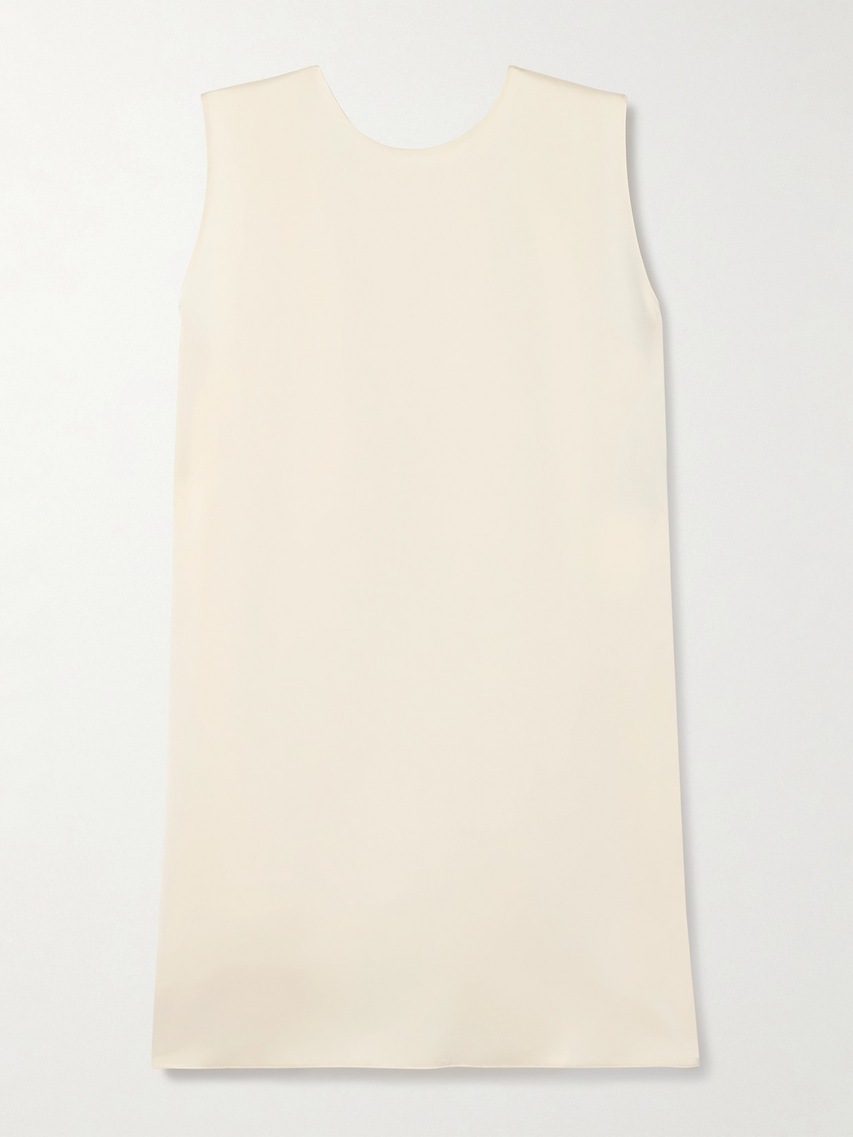 Leset Barb Open-back Satin Tunic In Cream