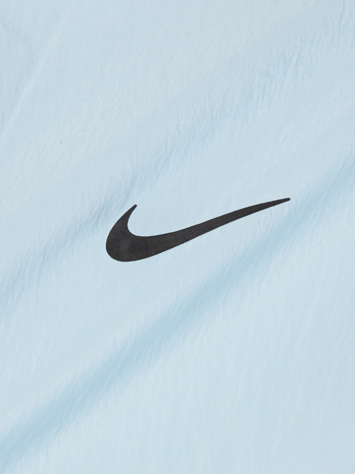 Nike Running Division Paneled Pinstriped Crinkled-shell Jacket In Blue