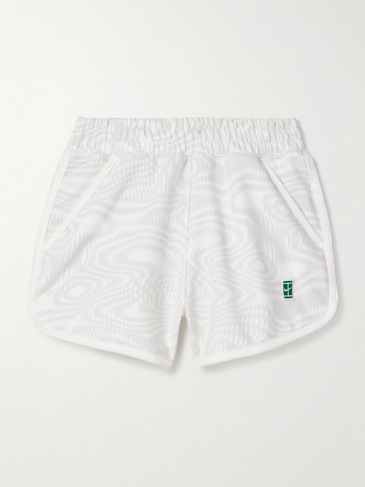 Nike Court Heritage Printed Dri-fit Shorts In White