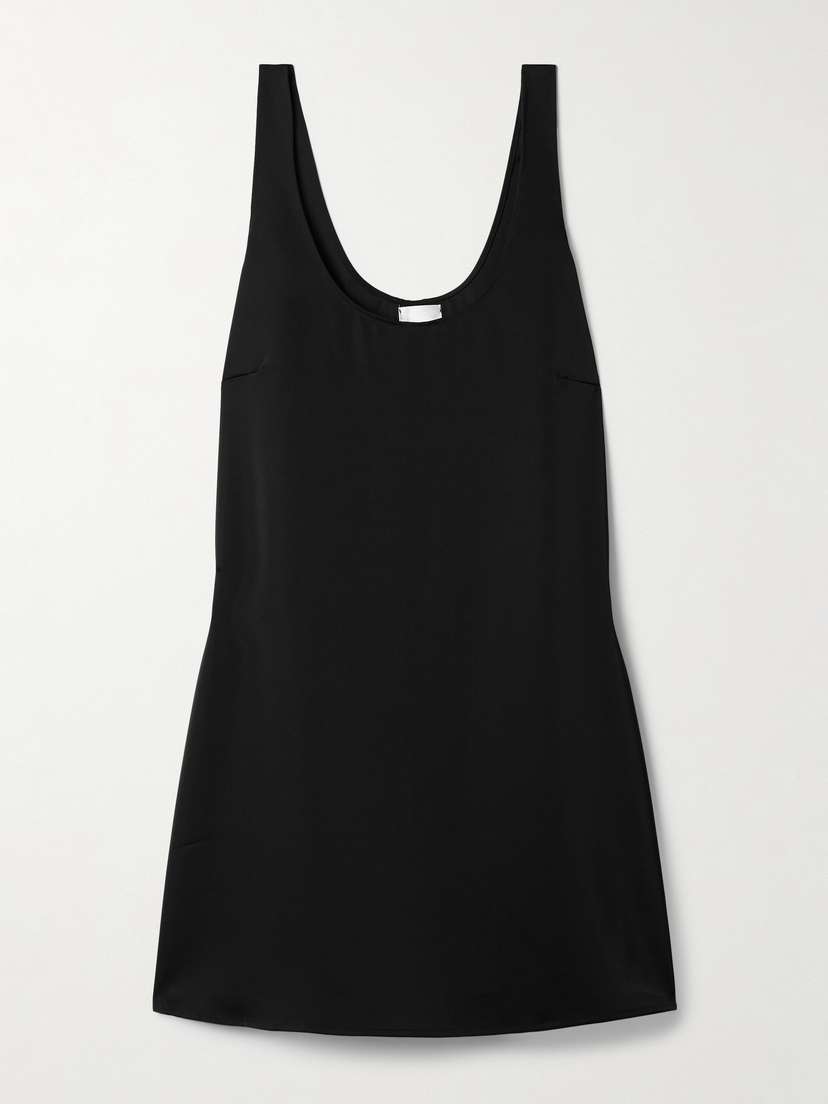 LESET Barb Washed-satin Mini Dress - x large