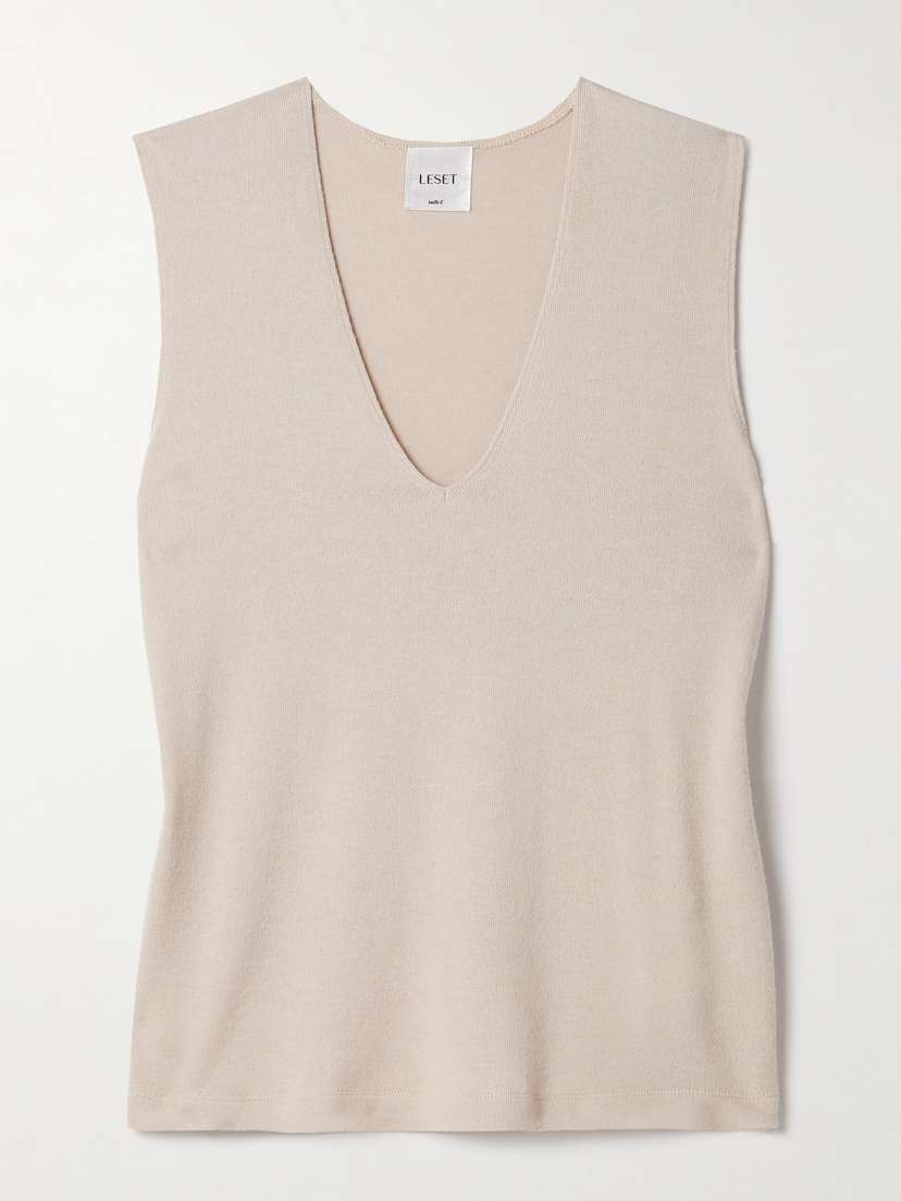 LESET Lauren Stretch-knit Tank - x large