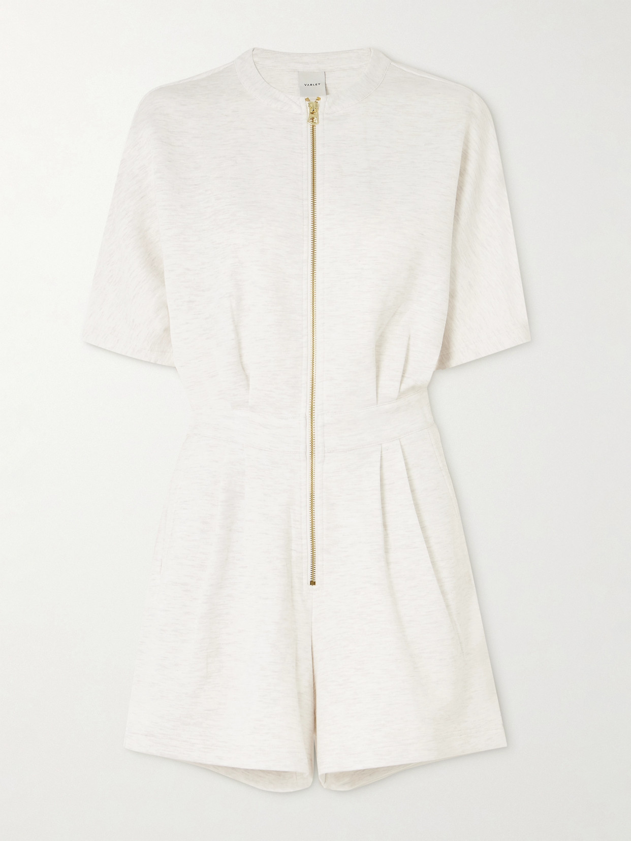 Varley Orlando Jersey Playsuit In Ivory