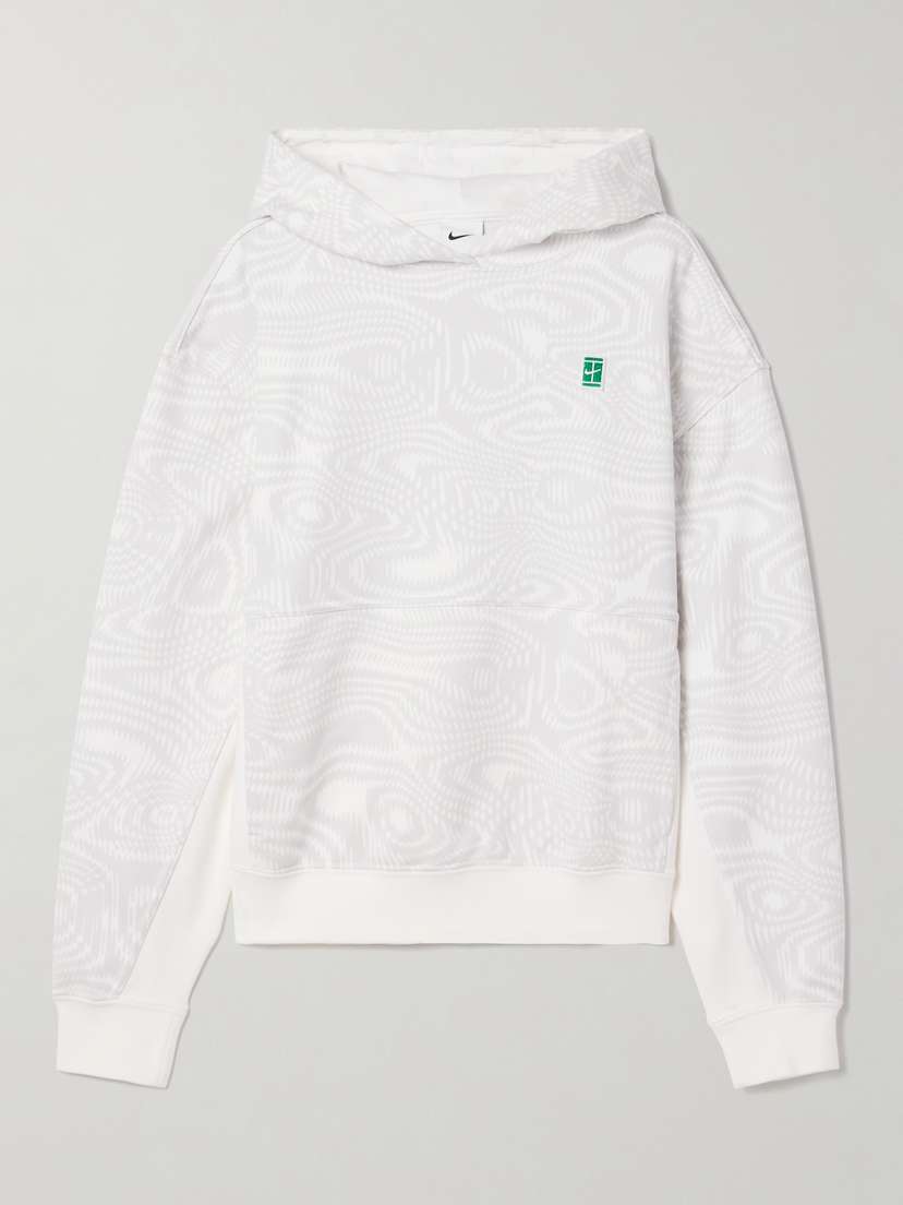 Nike court Heritage Cropped Printed Dri-fit Hoodie