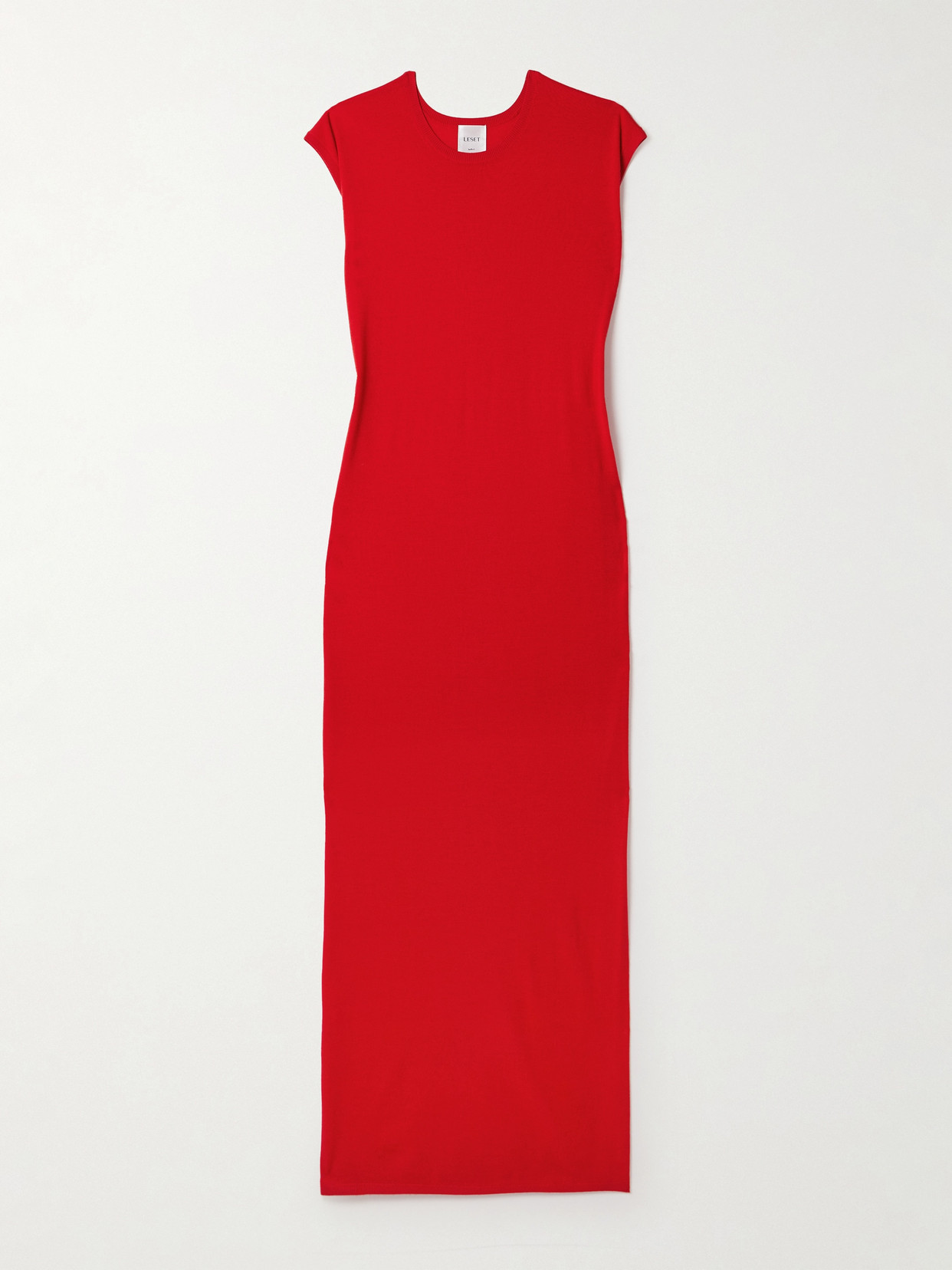 Shop Leset James Wool Maxi Dress In Red