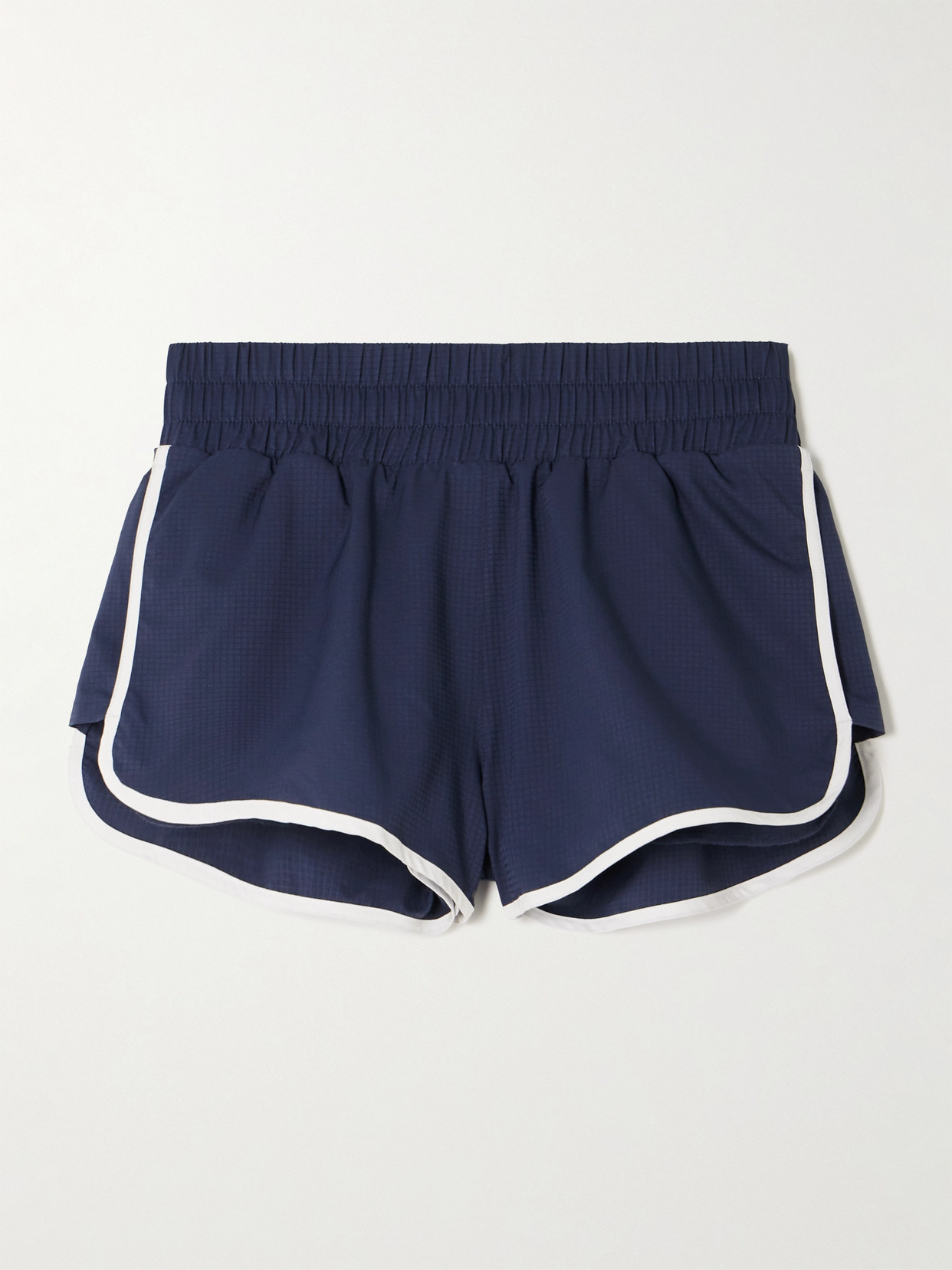 Varley Arlington Piped Ripstop Shorts In Blue