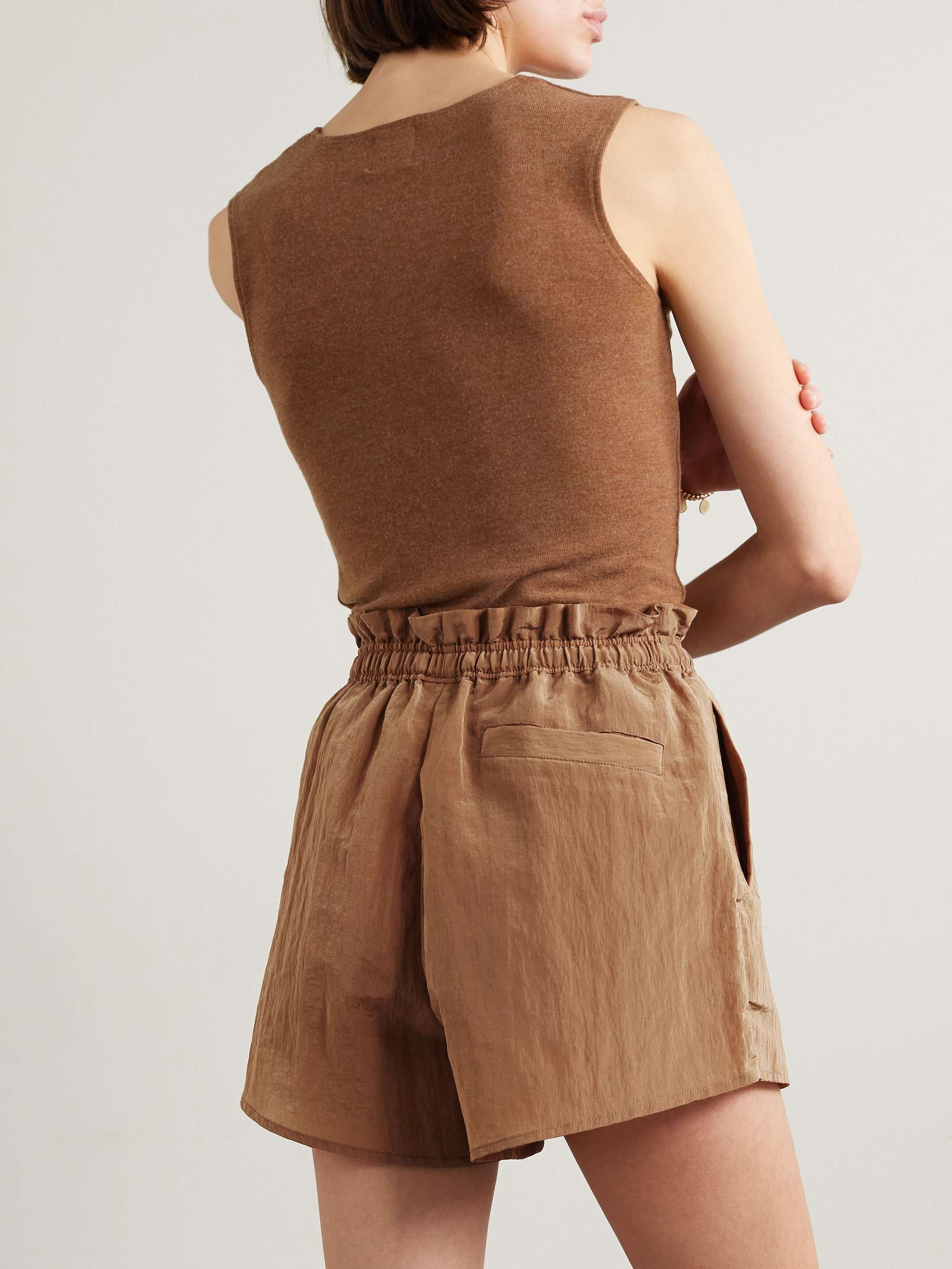 VARLEY Tulair crinkled-shell shorts