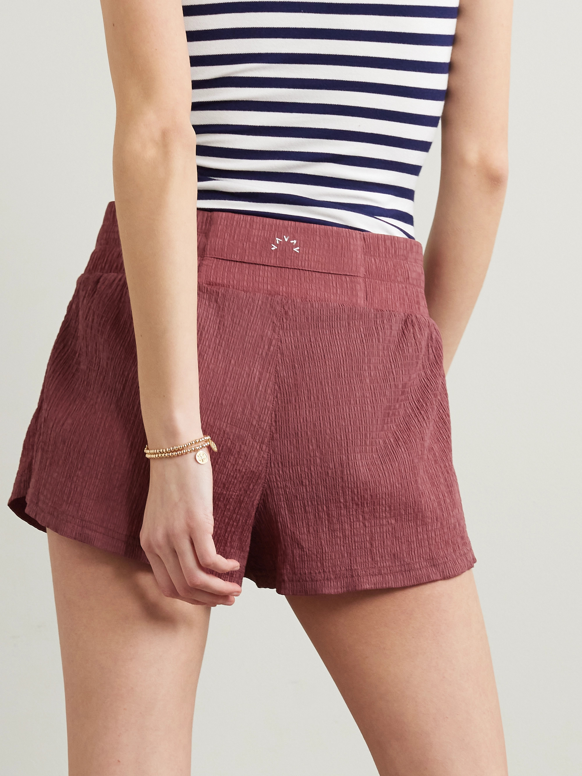 Varley Cala plissé-shell shorts