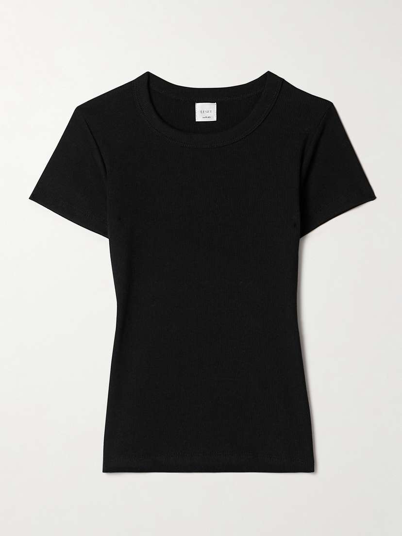 LESET Kelly Ribbed Cotton-blend Jersey T-shirt