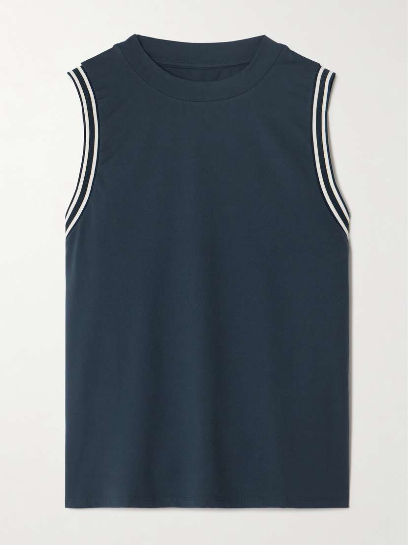 Varley Wellings Striped Stretch Recycled-jersey Tank