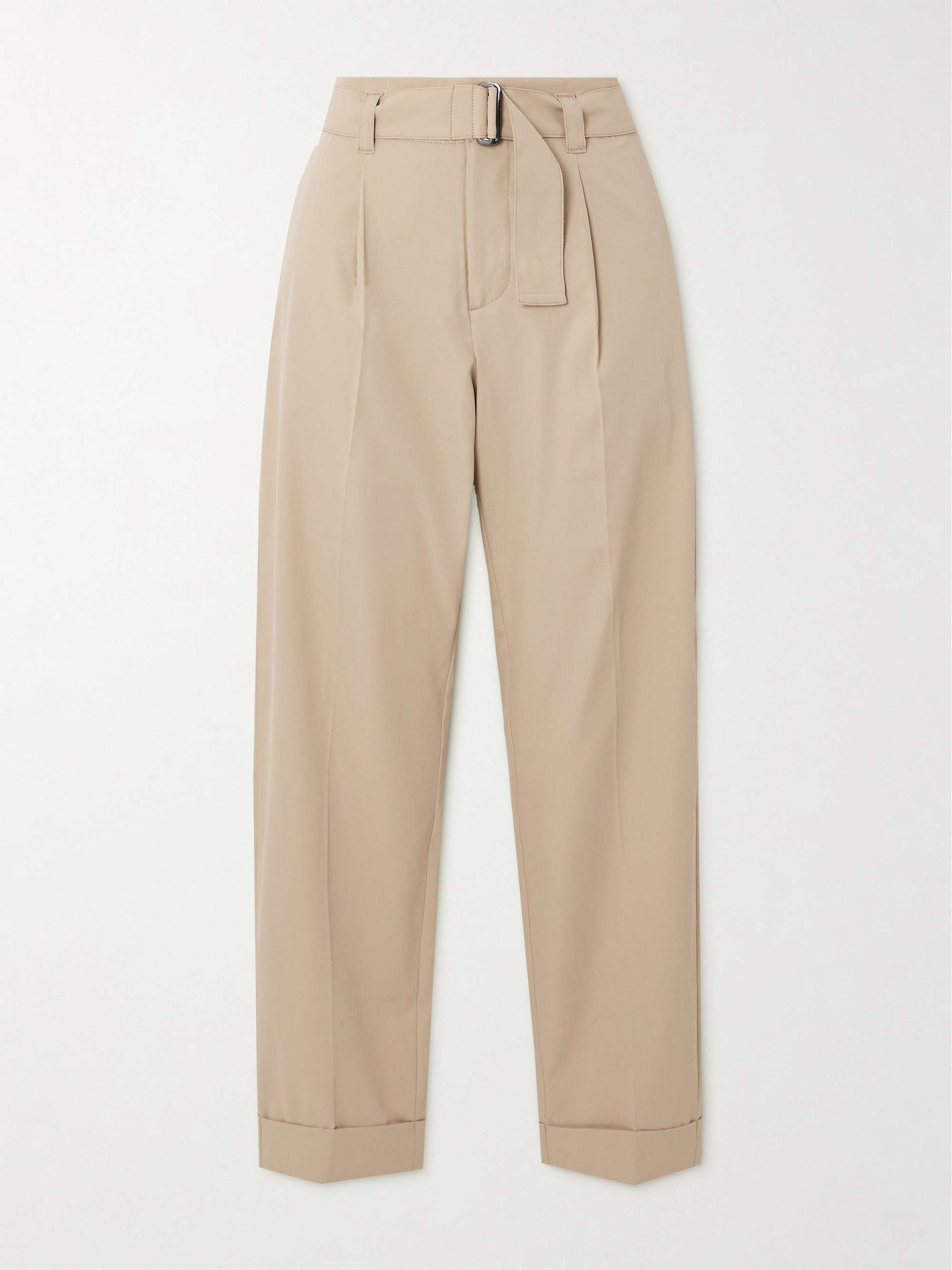 BOGNER Belted cropped twill straight leg pants NET A PORTER