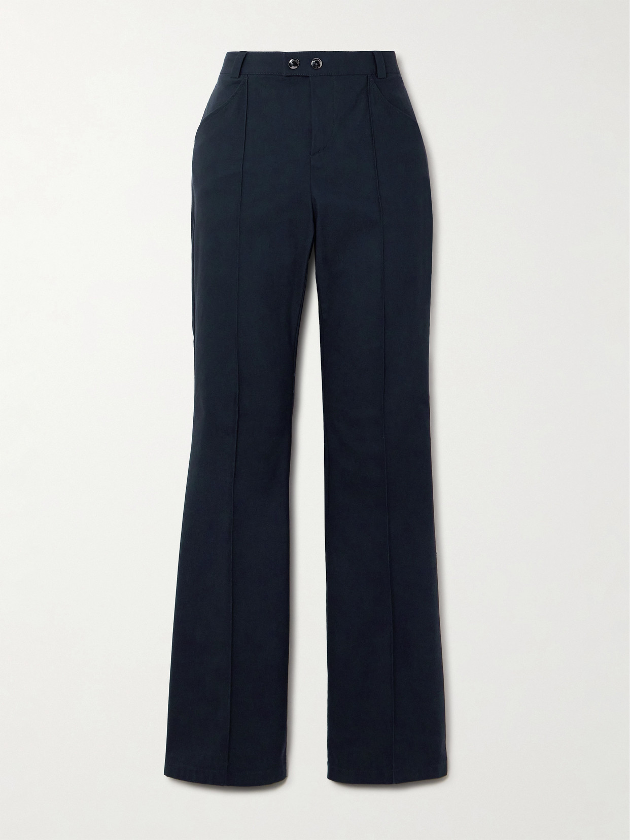 Bogner Sevina Cotton-blend Straight-leg Pants In Blue