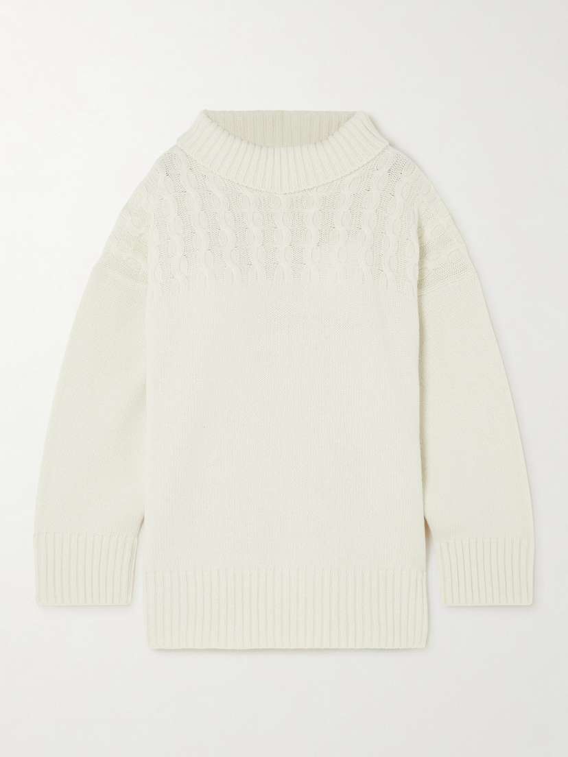 We Norwegians Nordkapp Cable-knit Merino Wool And Cashmere-blend Turtleneck Sweater