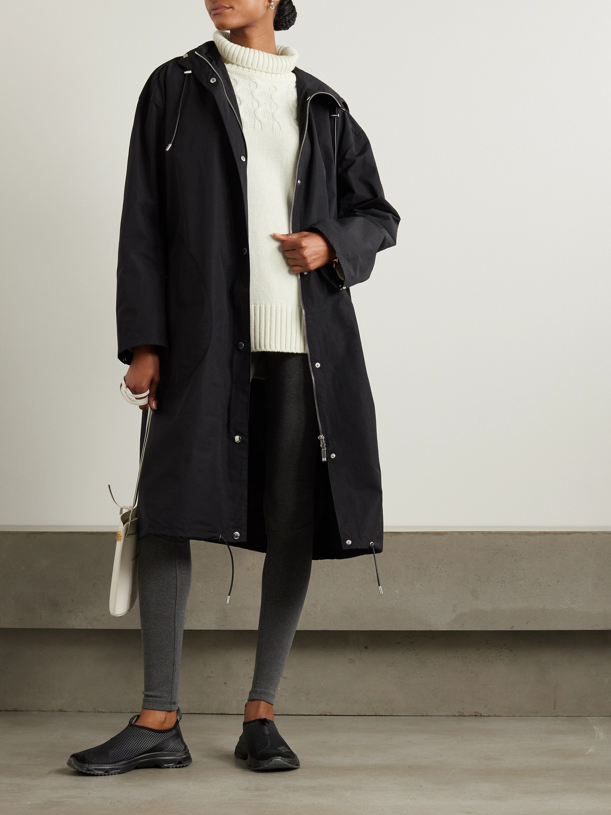 We Norwegians Nordkapp Cable-knit Merino Wool And Cashmere-blend Turtleneck Sweater In Off-white