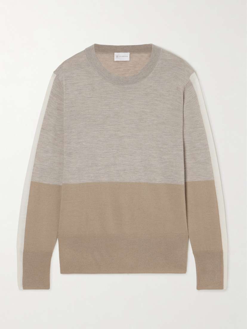 We Norwegians Morlid Color-block Cashmere Sweater - x large