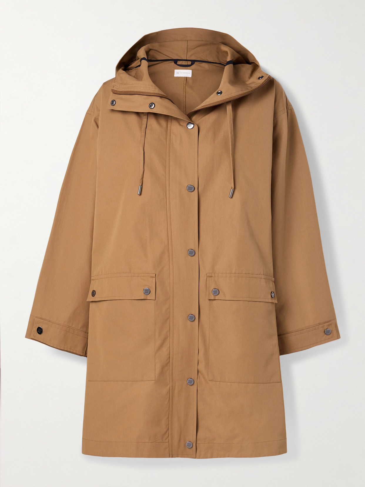 We Norwegians Lyngen Hooded Ventile® Cotton Coat In Brown