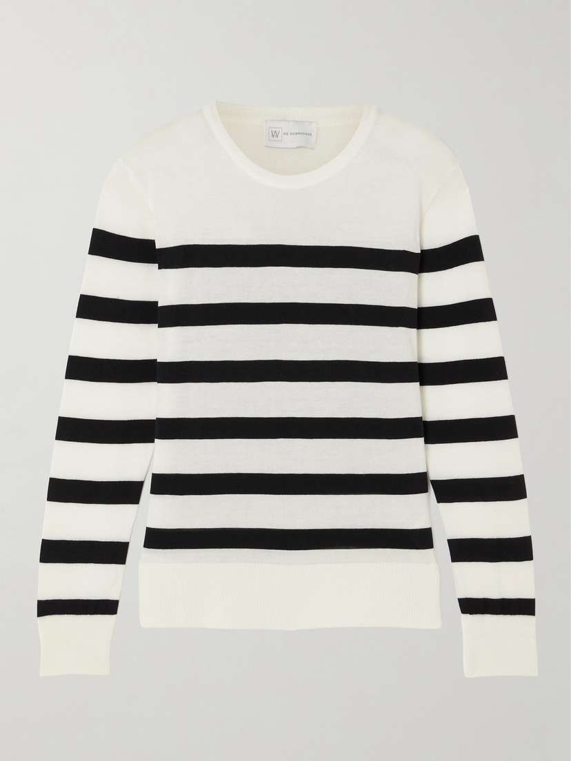 We Norwegians Hjellestad Striped Merino Wool And Cotton-blend Sweater - x large