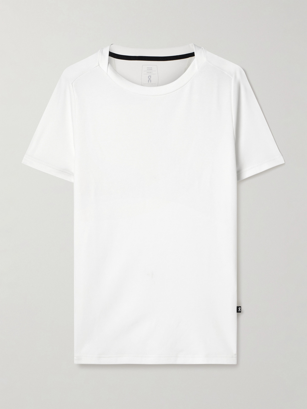 On Focus Cott-blend Jersey T-shirt In White